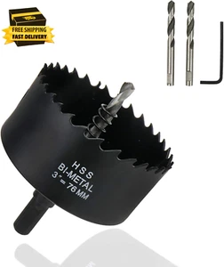 Hole Saw 3-Inch Dia Hole Cutting Drill Bit for Drilling Holes in Wood, Plastic D - Picture 1 of 8