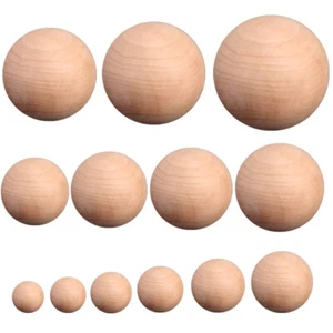 Natural Plain Wooden Craft Balls Beads WITH NO HOLE. SIZE from 6mm -55mm DIY - Picture 1 of 4
