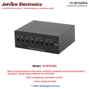 NEW!! Jetview 15-W104RA 4 channel Active Receiver/Built in brightness control - Picture 1 of 6