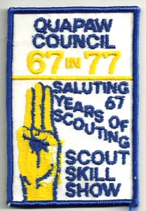 04 BSA QUAPAW Council 67 Years in 1977 Scout Skill Show Patch - Bild 1 von 1