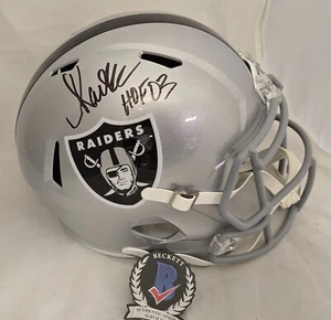 Marcus Allen Signed HOF Full Size Raiders Replica Football Helmet Beckett Auto - Picture 1 of 4