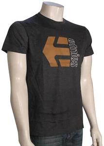 Etnies Corp Combo T-Shirt - Charcoal / Heather - New - Picture 1 of 1