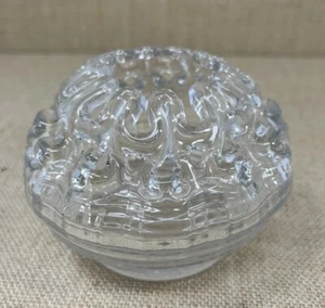 Piccolo vaso / rana floreale vetro trasparente usato - Foto 1 di 7