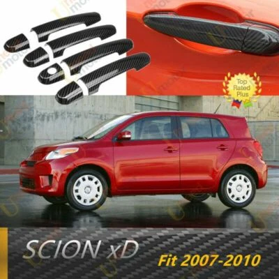 Fit For Scion xD 2007-2010 Carbon Fiber Style Door Handle Cover Trim - Image 1 of 4