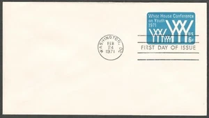 US. U555. 6c. Youth Conference Emblem Symbolic, #6 Blank FDC. MNH. 1971 - Picture 1 of 2