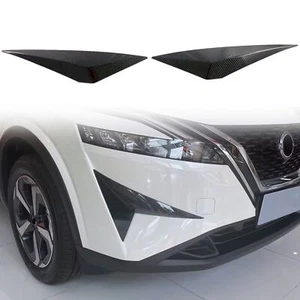 Carbon Fiber Black Front Fog Light Cover Trim for Nissan Qashqai J12 2023-2024 - Picture 1 of 9