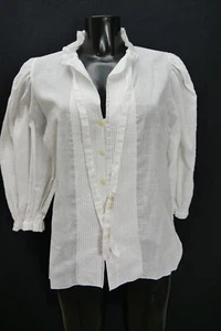 Gr.48 Trachtenbluse weiß Bluse für Dirndl Julius Lang mit Spitze TB9893 - Bild 1 von 5