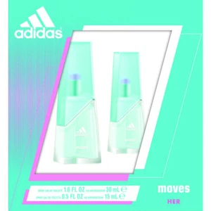 Adidas Moves for Her Women 2 piece Gift Set 1 & 0.5 Oz Toilette Sprays - Picture 1 of 3