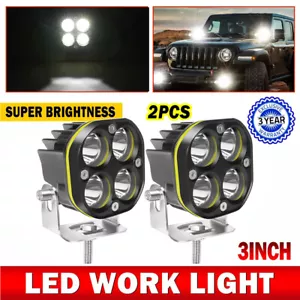 2X 3 pulgadas 60W LED Luz de Trabajo Punto Cubo de Inundación Vainas Barra Conducción Lámpara Antiniebla Todoterreno EE. UU. - Imagen 1 de 9