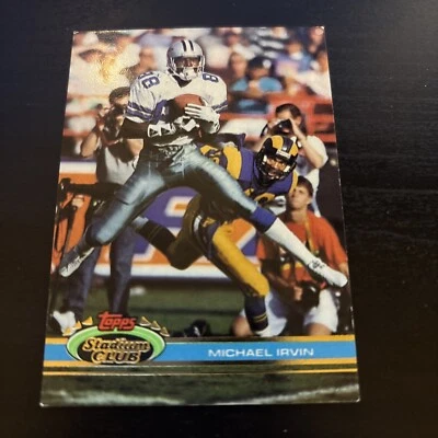 Michael Irvin 1991 Topps Stadium Club #37 - Image 1 of 2