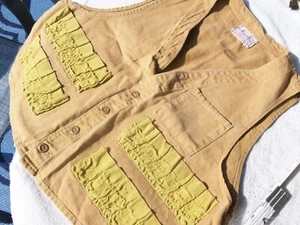 1950s Western Field Hunting/Shooting Vest Tan Duck Cloth - Picture 1 of 12
