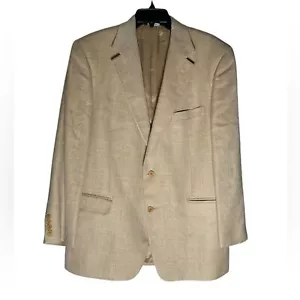 Brooks Brothers Silk Linen Wool Blazer Mens 41R Sport coat Herringbone Business - Picture 1 of 8