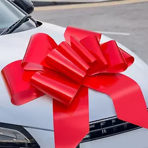 Big Red Car Bow 30In Large Giant Bow for Car, Birthday Gift Bow, Large Gift Bow - Picture 1 of 12