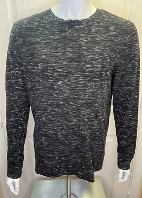 Marc Anthony Men's Long Sleeve Quarter Button Up Shirt XL Slim-Fit Heather Gray - Image 1 of 4