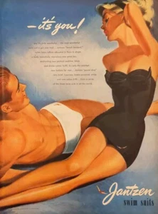 1952 Retro Jantzen Badeanzüge Druck Werbung, Wandbild Mid Century Modern - Bild 1 von 1