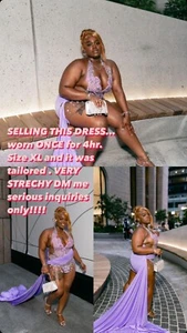 Mesh/Rhinestone Lilac Birthday Dress - Picture 1 of 6