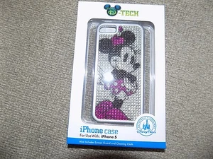 Disney Parks Minnie Mouse Bling rhinestones iPhone 5 Cell Phone Cover NEW - Picture 1 of 1