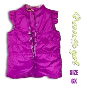Girls Nannette Purple Puffer Ski Vest SIZE:M 6X. - Picture 1 of 8
