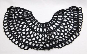 Vintage Black Ric Rac Dress Collar Trim Victorian - Picture 1 of 9
