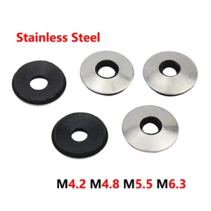 M4 M5 M6 EPDM RUBBER A2 STAINLESS STEEL SEALING ROOFING WASHERS - Picture 1 of 4