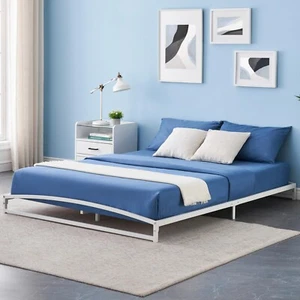 6"/10" Metal Bed Frame Platform Heavy Duty Steel Slat Support No Box Spring Need - Picture 1 of 60