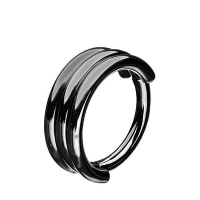 Anillo de nariz con bisagras de acero quirúrgico clicker de tabique apilado de 1 pieza aro Daith 16 g Foto 1 de 4
