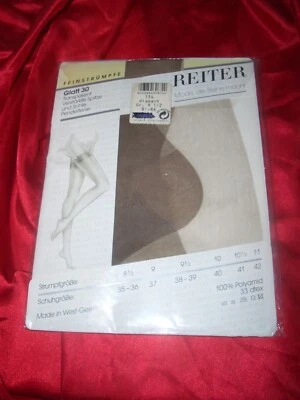 Echte Vintage Reiter Nylonstrümpfe Nylons Gr. 9,5 diamant 84-86cm Perlonstrümpfe - Bild 1 von 2