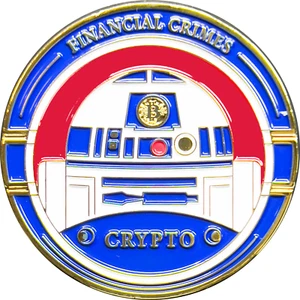 GL10-001 R2-D2 Financial Crimes Task Force Challenge Coin R2D2 HSI DEA FBI ATF N - Picture 1 of 4