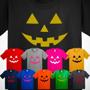 Halloween Kid's T-Shirt Pumpkin Face Characters New Funny Scary Movie Tee - Picture 1 of 44
