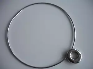 Pierre Lang Halsreif Kette Collier Omega Chiara Anhänger RH Zirkonia - Bild 1 von 3