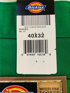 Vintage Y2K Dickies Double Knee Cell Phone Work Pant Kelly Green 85283 NWT 32-48 - Picture 1 of 24