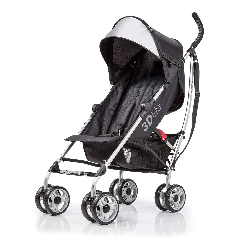 3Dlite Convenience Stroller Black – Lightweight with Aluminum Frame Large S... - Image 1 of 4