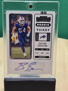 2022 Contenders Baylon Spector #301 Rookie Ticket (AU, RC) Buffalo Bills NFL ๐ฅ - Picture 1 of 2