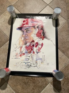 Póster vintage 1983 homenaje a Johnny Bench Cincinnati Reds - Imagen 1 de 4