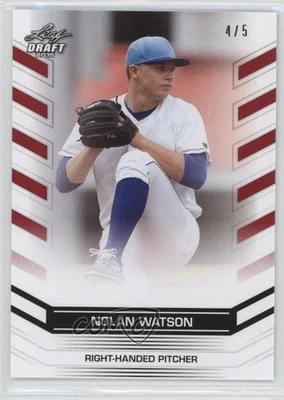 2015 Leaf Draft Exclusive Red /5 Nolan Watson #36 - Image 1 of 2