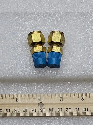 Swagelok Brass 3/8" Tube OD x 1/4" Mnpt Tubing Adapter B-600-1-4 NOS 2 Pack - Image 1 of 2