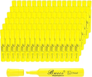 Textmarker Großpackung 96 Stück Keilspitze fluoreszierend gelb geeignet für Noten - Bild 1 von 7