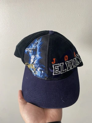 De Colección John Elway Sombrero Snapback Drew Pearson QB Club Denver Broncos Hong Kong Algodón Foto 1 de 4