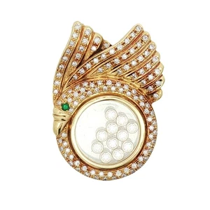 Schwan Anhänger Diamant, Smaragd, Gelbgold - Bild 1 von 13