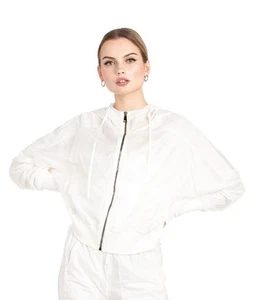 Dance & Marvel Windbreaker Jacke Reißverschlusstaschen Kapuze weiß Damen Gr. L - Bild 1 von 6