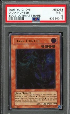 PSA 9 - 2008 YU-GI-OH! THE DUELIST GENESIS - DARK HUNTER - ULTIMATE RARE TDGS-EN - Image 1 of 2