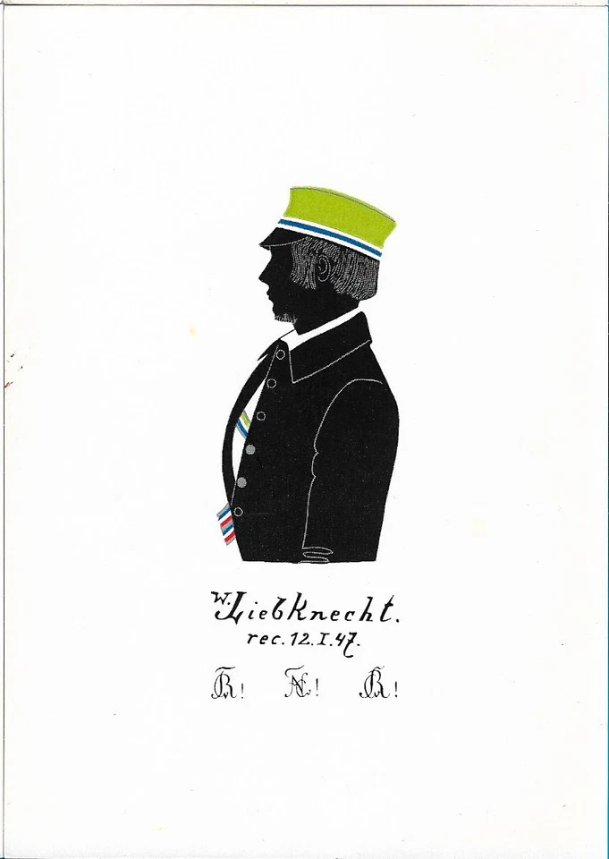 Bekannte Corpsstudenten: WILHELM LIEBKNECHT, versch. Studenten-Corps, 1967 - Bild 1 von 1