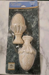 NeoClassic Collection Finili Ananas Nuovo con etichette Un paio Whitewash Graber 3-566-11 - Foto 1 di 11