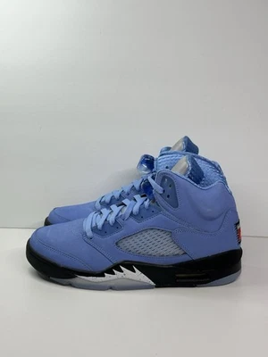 Air Jordan 5 Retro UNC University Blue Black Sneaker DV1310-401 Men's Size 9 New - Image 1 of 4