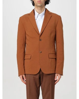 Daniele Alessandrini Traje Tejido Chaqueta Calce Relajado Hombres Tabaco Blazers Foto 1 de 4