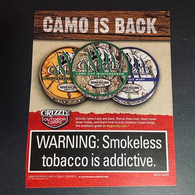 Anuncio impreso 2017 camuflaje tabaco tabaco sin humo masticar caza papel efímero coleccionistas Foto 1 de 4