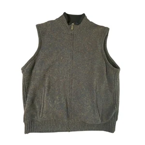 NWOT Pendleton 100% Pure Shetland Wool Fleece Lined Full Zip Vest Brown XL Men - Picture 1 of 9