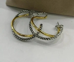 David yurman Crossover Hoop Earring Women - Picture 1 of 3