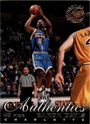 1999 Press Pass Authentics Hang Time #3 Baron Davis - BSK - Image 1 of 2