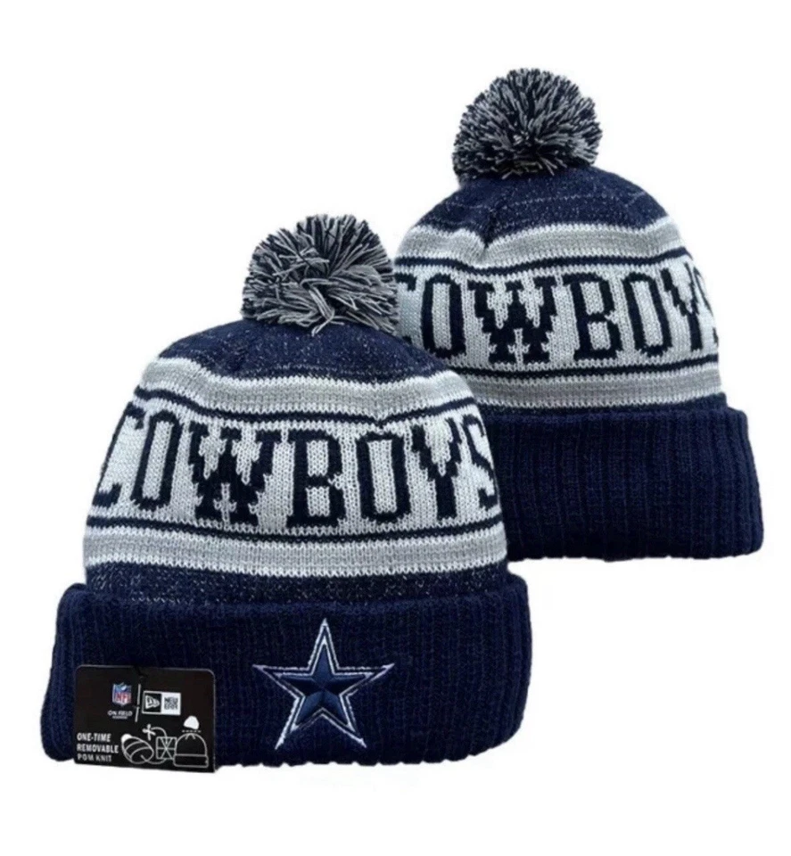 Dallas Cowboys Beanie NFL New Era Knit Pom Knit Winter Hat Adult Size OSFM NWT - Image 1 of 1